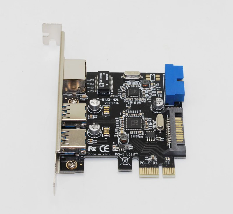 Адаптер Ethernet с 3 портами USB 0 Мбит/с PCI E на RJ45|Сетевые карты| |