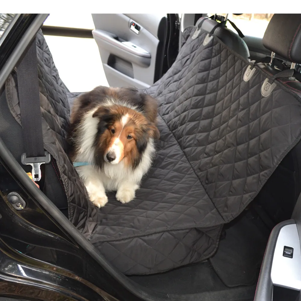Waterproof Quilted TPU Dog Car Rear Seat Cover Machine Washable Back