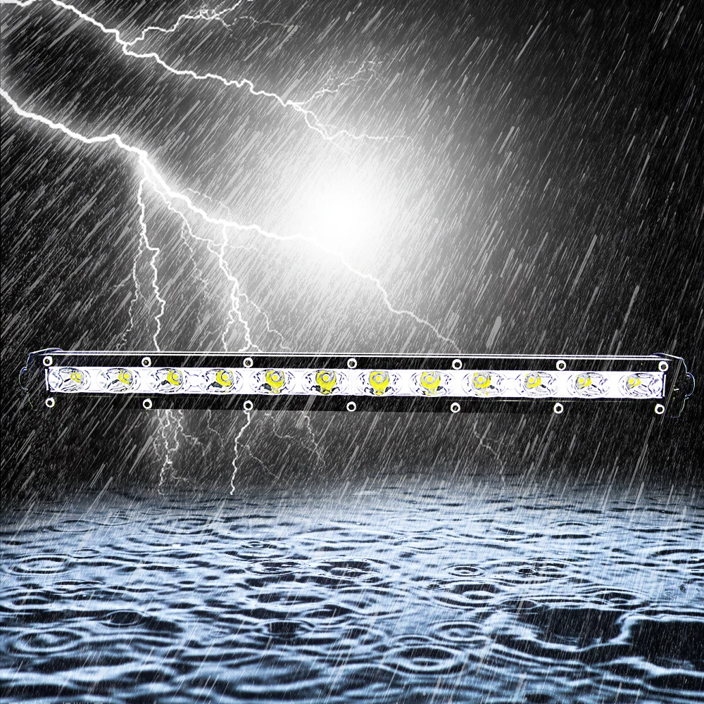 

13 Inch 36W Roof Light Bar Combo Flood Spot Beam Work Front Lights 6000K Cob Led Work Light Bar 12v Car Decoration Light