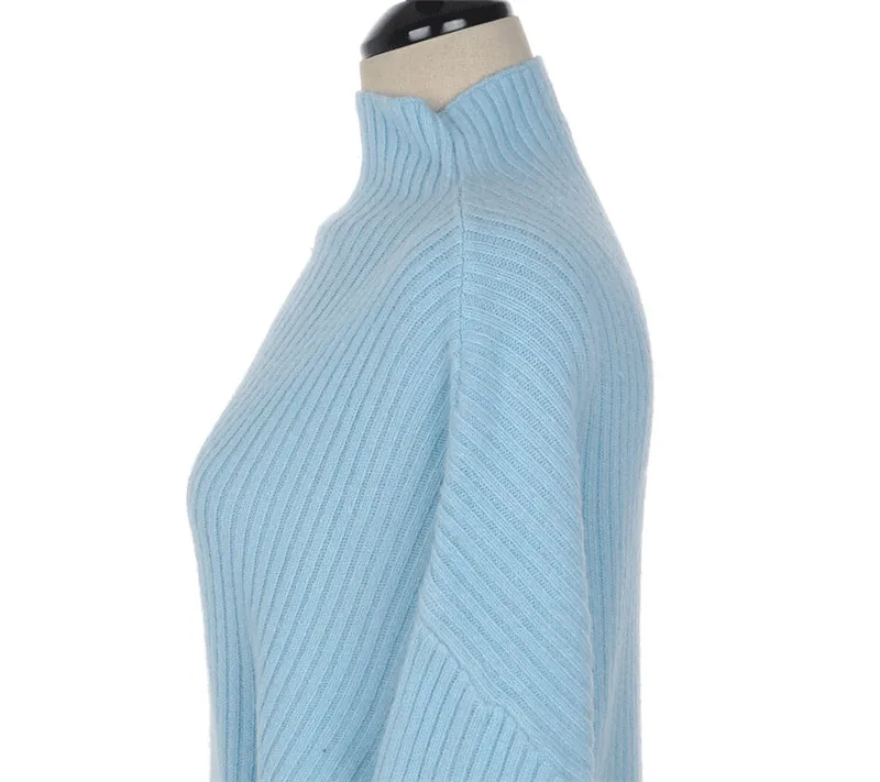 RUGOD, Модный женский свитер с высоким воротом, однотонный, на каждый день, с длинными рукавами, женские пуловеры, вязаная теплая осенняя одежда, pull femme hiver