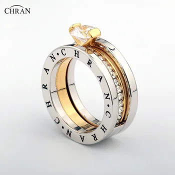 GRAN PROMO ❤️ CHRAN-anillo de compromiso de circonia cúbica para mujer, sortija, zirconia, circonita, zirconita, Color dorado, cristal austriaco elegante, moda de mujer - discount item 49% OFF Joyas y complementos