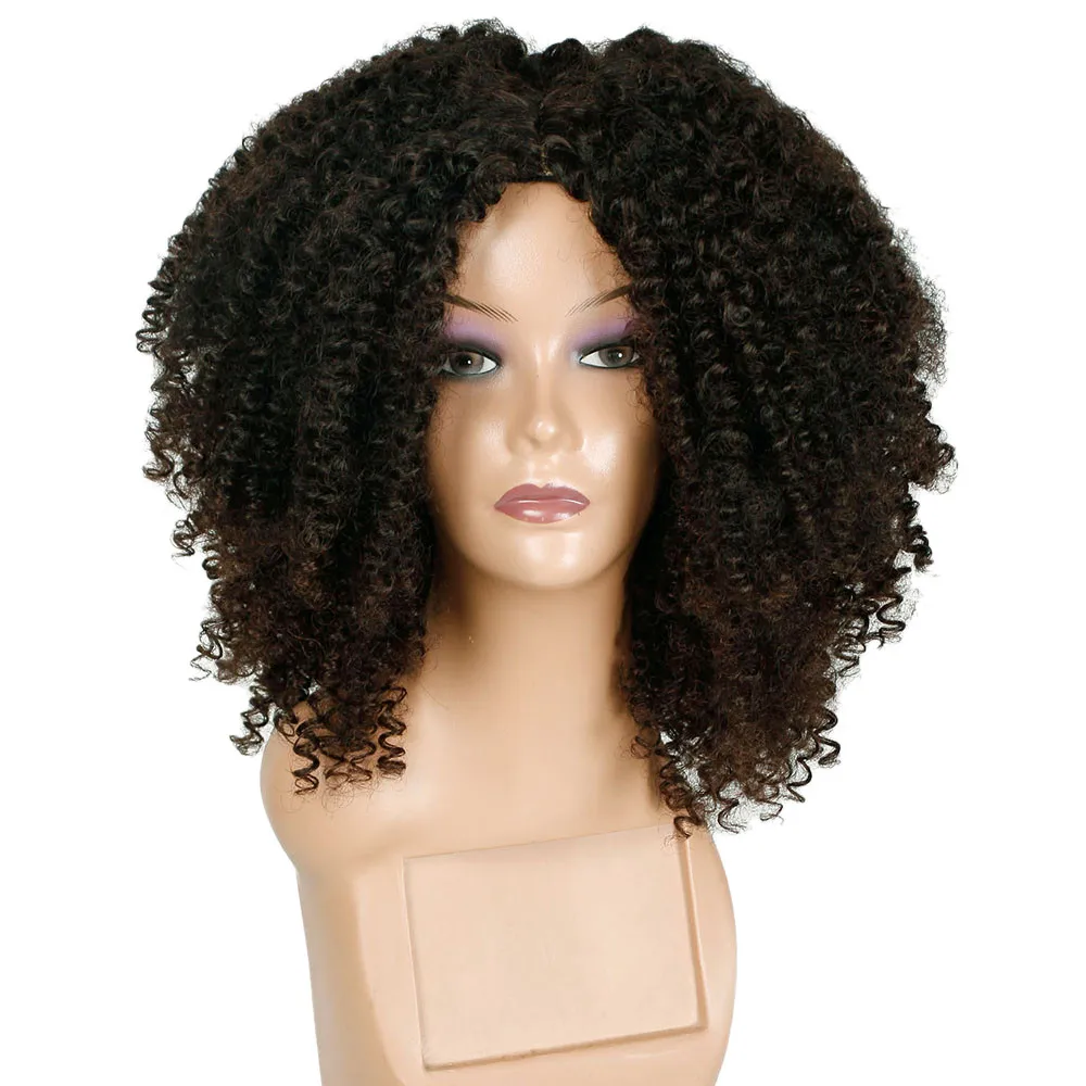 Unique Design Brown Synthetic Curly Wigs For Women Short Afro Small Rolls Curly Wig African American Natural Gift Dropshipping Unique Design Brown Synthetic Curly Wigs For Women Short Afro Small Rolls Curly Wig African American Natural Gift Dropshipping