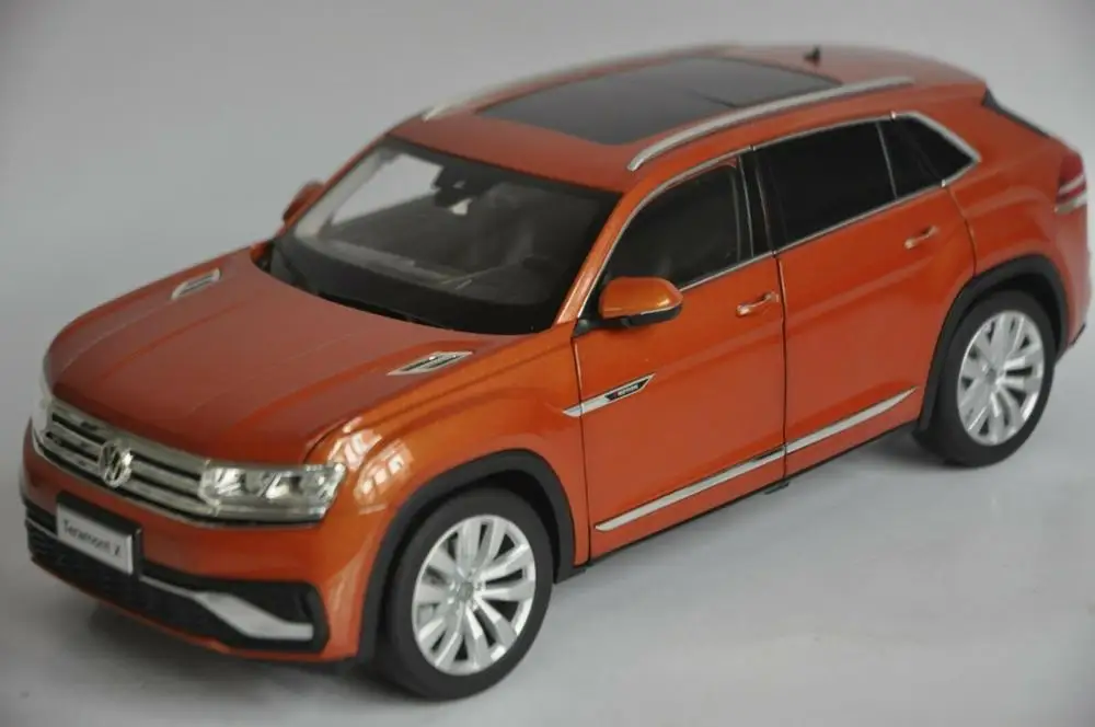 1:18 литая модель для Volkswagen VW Teramont X Atlas оранжевый большой внедорожник игрушечный автомобиль миниатюрная коллекция подарки