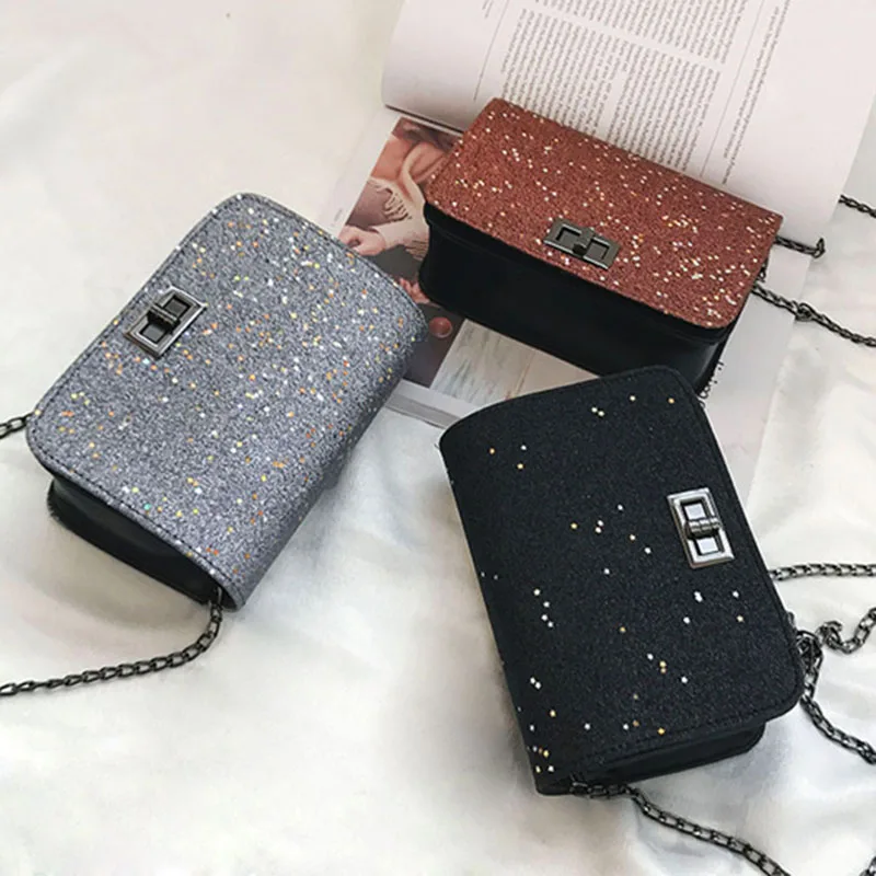 

1 Pcs Women Shoulder Crossbody Bag Sequin Chain Fashion for Mobile Phone Party MSJ99