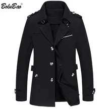 BOLUBAO, новинка, мужской Тренч, Осень-зима, модный бренд, мужской однотонный Тренч, Повседневный, плюс бархат, уплотненный Тренч, мужской