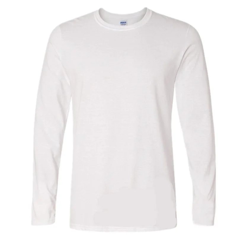 Camisetas manga larga Gildan hombres primavera otoño Casual cuello redondo Camiseta 2017 nueva moda Fitness Tops y Camisetas Homme Camisetas