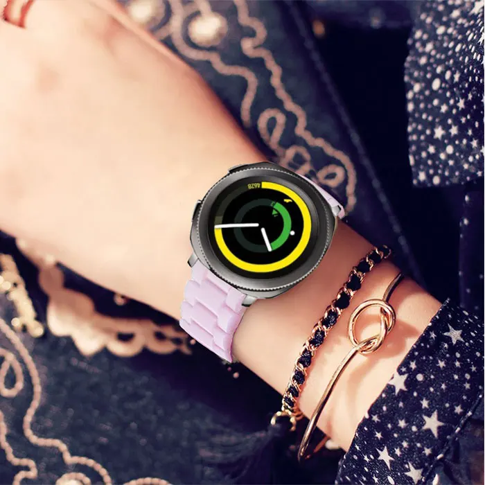 20 мм ремешок для часов из смолы для samsung galaxy watch active 2 S2 classic galaxy 42 мм ремешок amazfit GTR 42 мм браслет amazfit bip