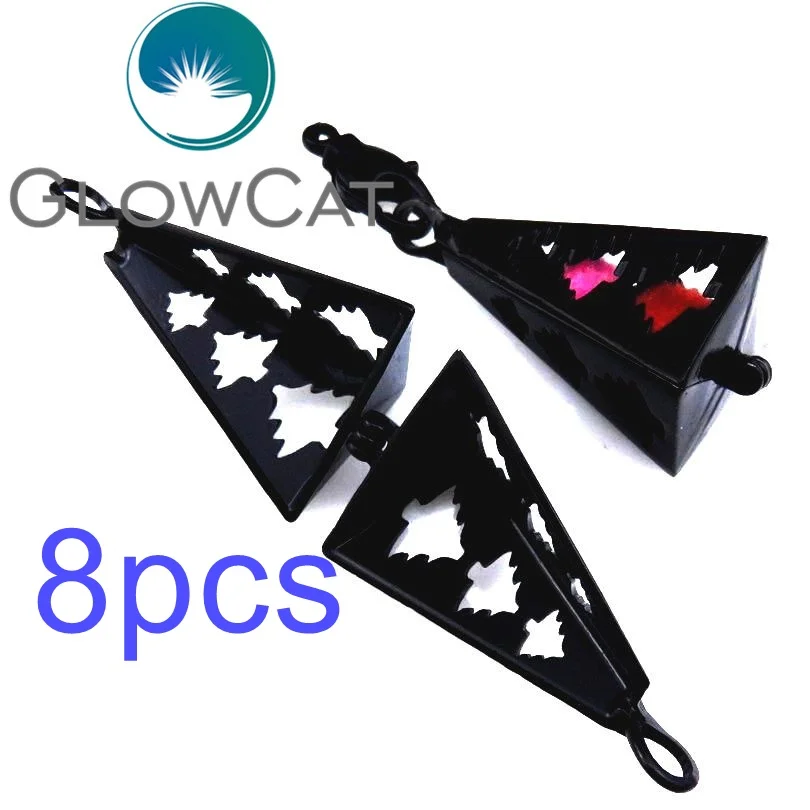 GLOWCAT 8pcs R-H252 Gun Black Festival Tree Beads Cage Essential Oil Locket Pendant Pearl Necklace Jewelry Making | Украшения и