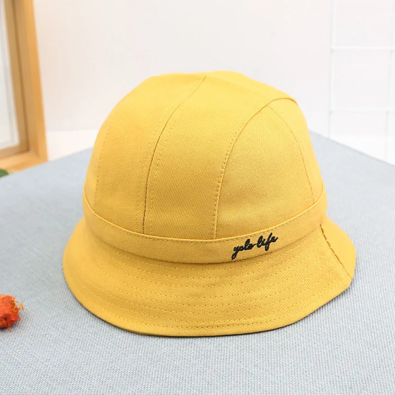 Мягкая купольная шляпа-ведро, женские уличные хип-хоп шапки, летние солнечные шляпы Панамы для девочек и мужчин, спортивные желтые хлопковые шляпы для рыбалки, женские - Цвет: yellow