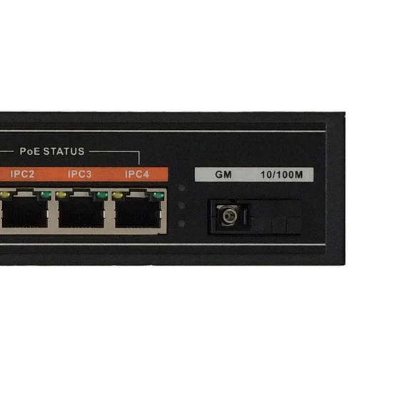 SECUPOE 4 Порты и разъёмы коммутатор питания через Ethernet 10/100 M 1 волоконно оптический