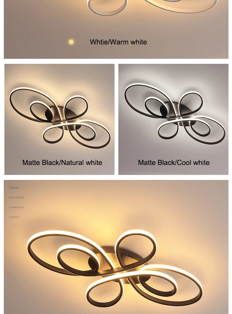 NEO Gleam Новые горячие RC белые/кофейные современные светодиодные потолочные лампы для гостиной спальни кабинета с регулируемой яркостью потолочные светильники