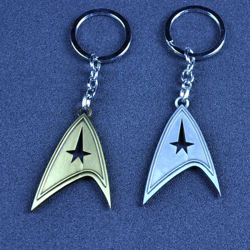 

10PCS Star War Trek Keychain Enterprise Command Logo Metal Pendant Communicator Darkness Starfleet Statement Necklace Cosplay