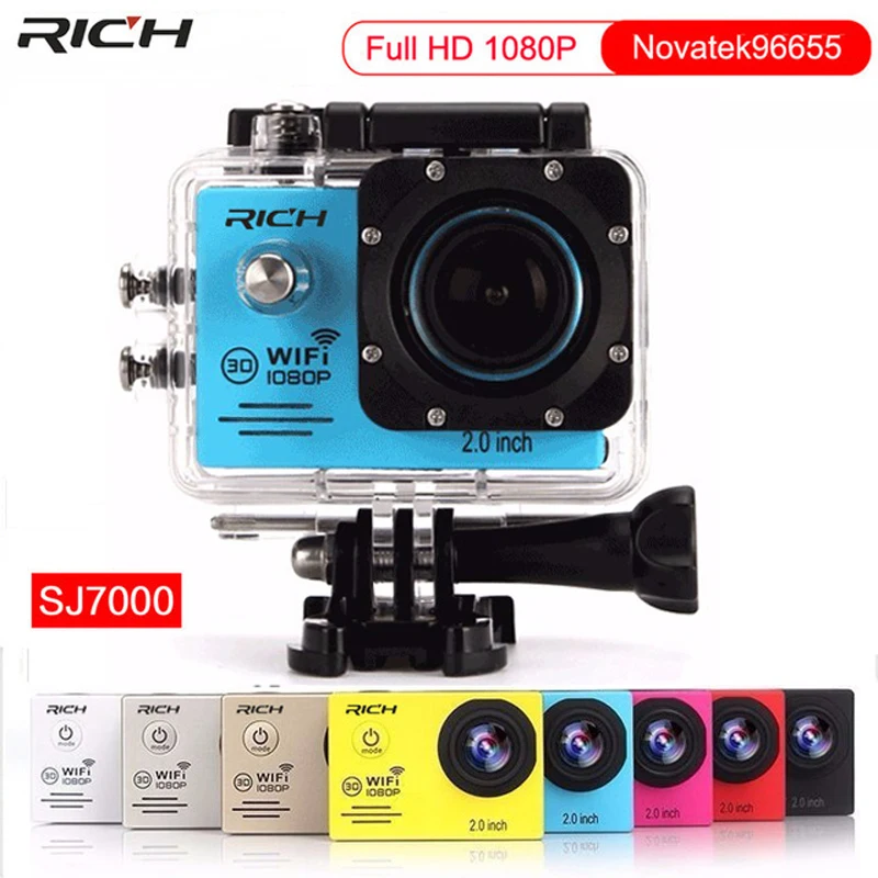 

Free DHL Shipping Action Camera Full HD 1080P 30FPS WIFI 12MP Novatek96655 Wideangle Diving 30M Waterproof Extreme Sport Camera