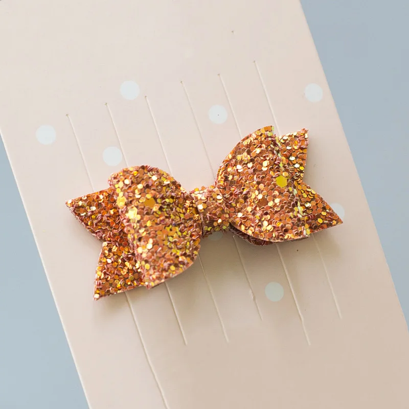 2pcs Handmade Mini Sequins Hair Bows