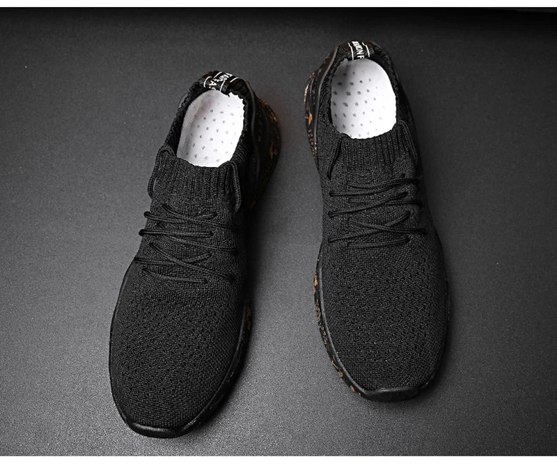 Модные Мужская обувь для отдыха Летние сверхлегкие, воздухопроницаемые сплетенные из сетчатого материала; обувь в стиле Звезд черного цвета повседневная обувь мужские кроссовки 9908 мягкий Для мужчин кроссовки
