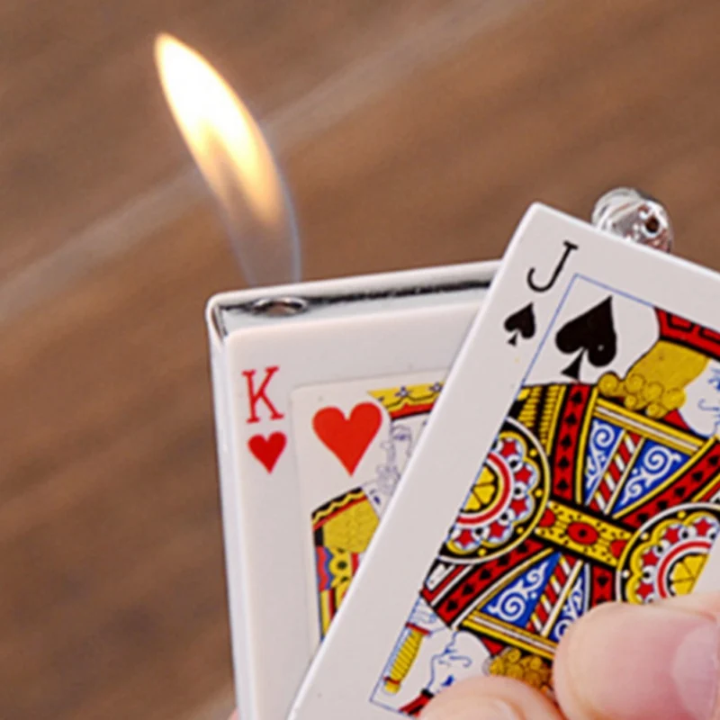 

Creative Poker-shaped Lighter Butane Plastic Cigarette Lighter Electric Shock Kitchen Tools Lighter