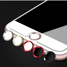 Наклейка на кнопку «домой», алюминиевая металлическая круглая пленка для iPhone 8, 7, 6, 6s Plus, 5, 5S, SE, Поддержка сенсорной ID кнопки, защитная пленка