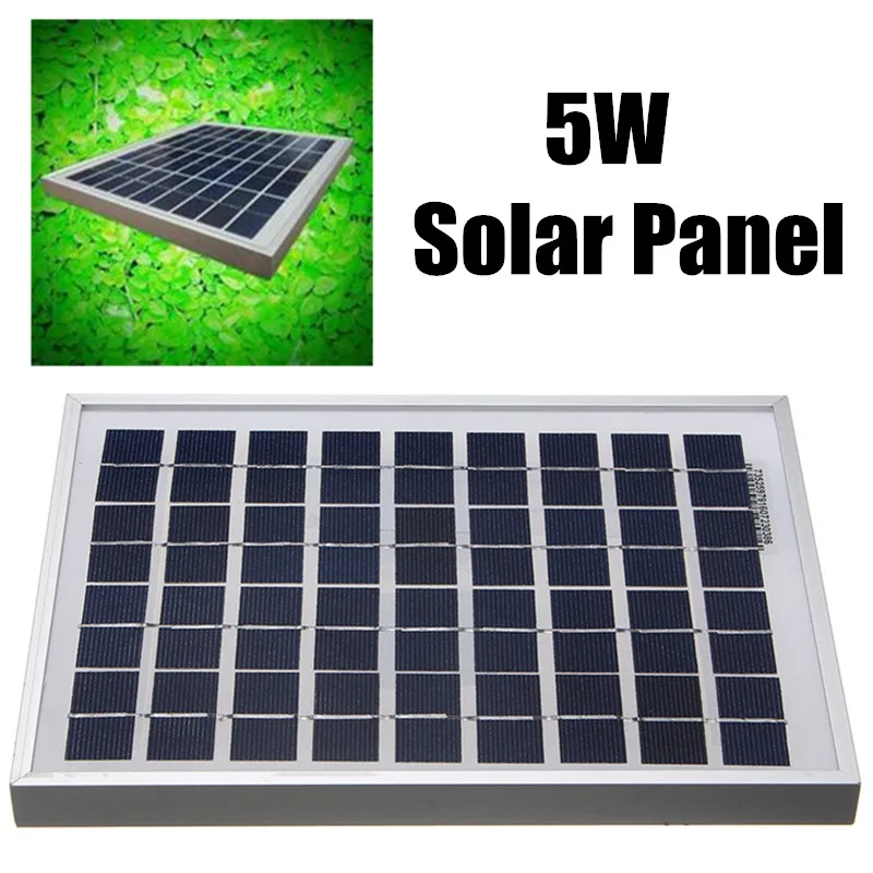 

5W 12V PolyCrystalline Solar Cells Solar Panel Module Battery Charger For Caravan Boat Power Applied To DC LED lights Battery
