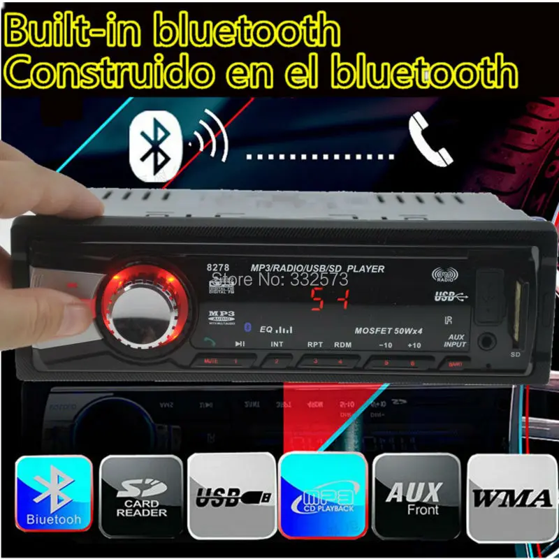 Авторадио автомобилей Радио Поддержка Bluetooth/MP3/FM/USB/1 Din дистанционного управления 12 V аудио стерео радио-Кассетный проигрыватель Авто ленты