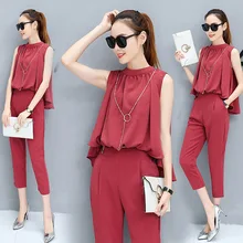 women's sleeveless pant suits