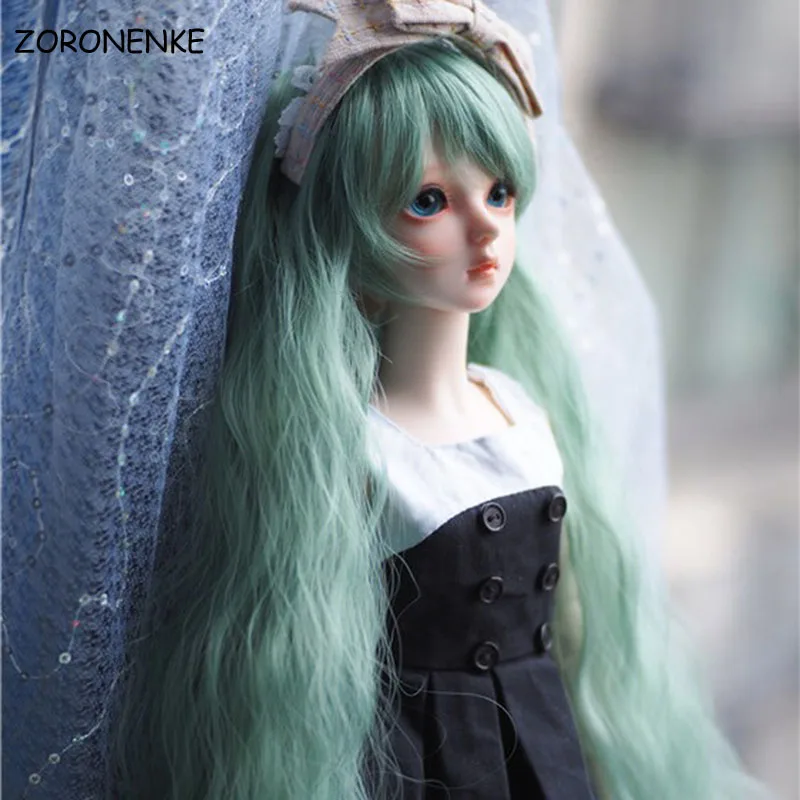 Куклы ZORONENKE 1/3 1/4 1/6 Bjd SD длинные парики из высокотемпературной проволоки зеленого