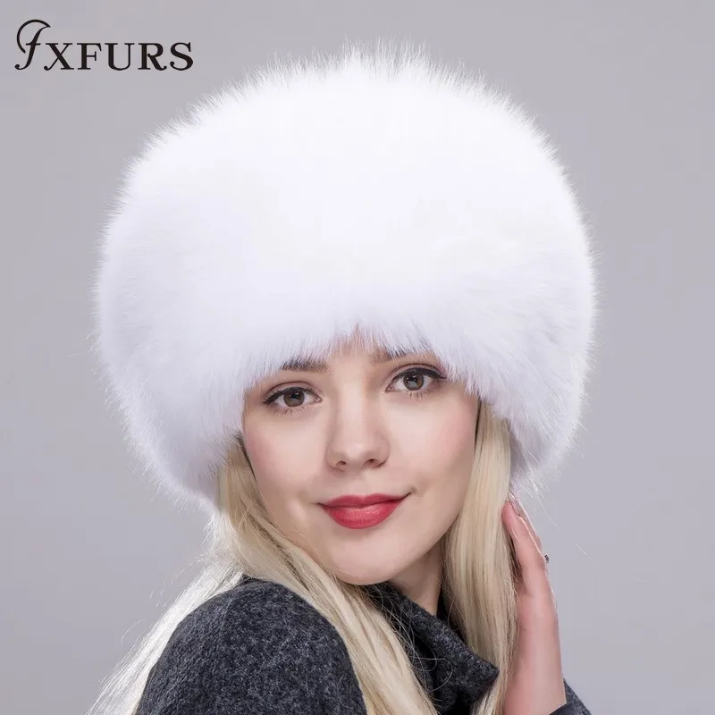 2020 FXFURS женская зимняя шапка из натуральной 100% натуральный мех лисы принцессы