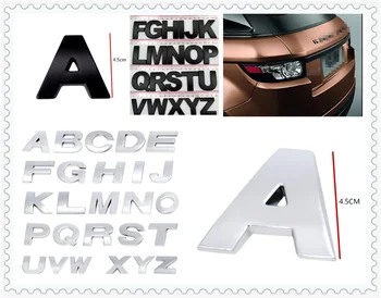

4.5CM large size car metal alphanumeric English decorative stickers for Volvo Universe C30 S80L C70 V50 S40