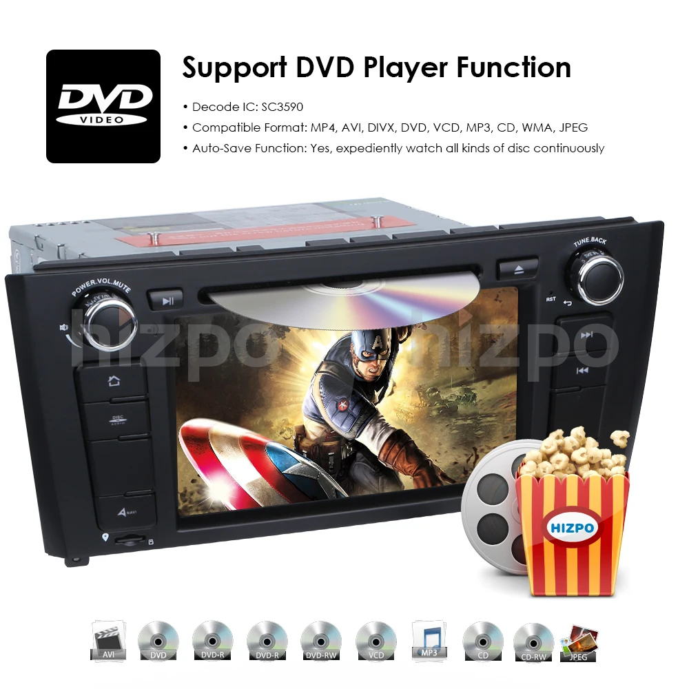 Perfect 4G Android9.0 QuadCore 2GB RAM 16GB ROM Car DVD Player For BMW 1 Series E81 E82 E88 116i 118i 120i 130i GPS BT Stereo Radio RDS 3