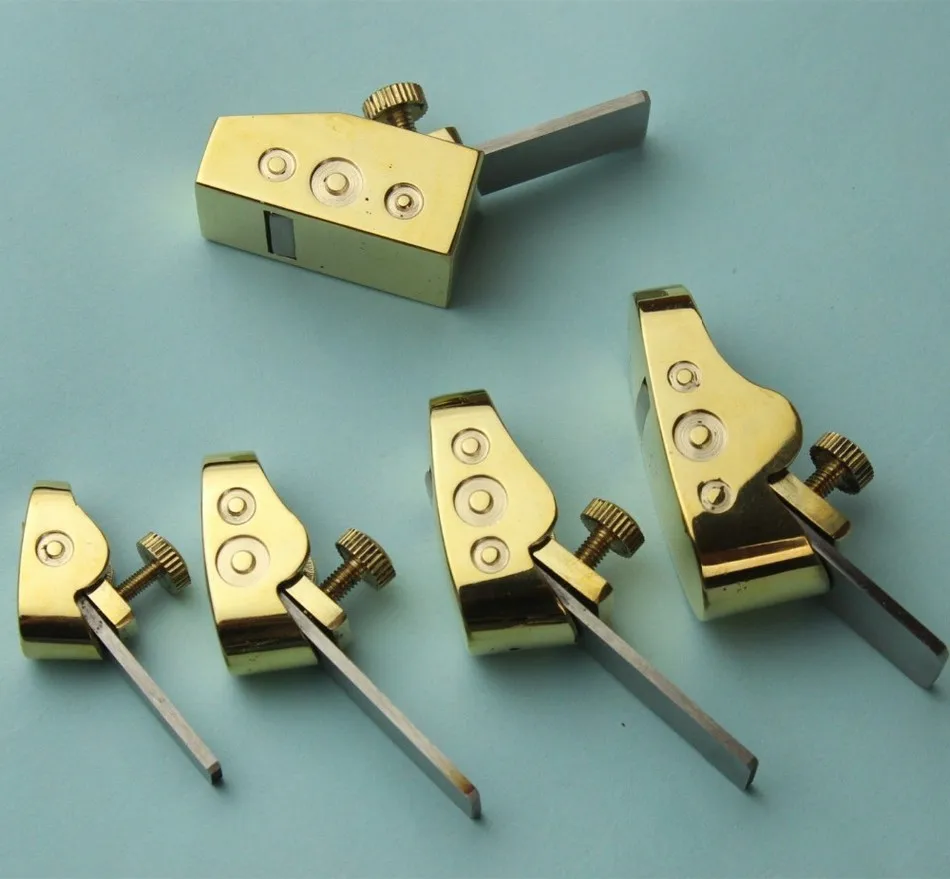 

5pcs violin cello maker tools Mini brass planes new style Woodworking plane