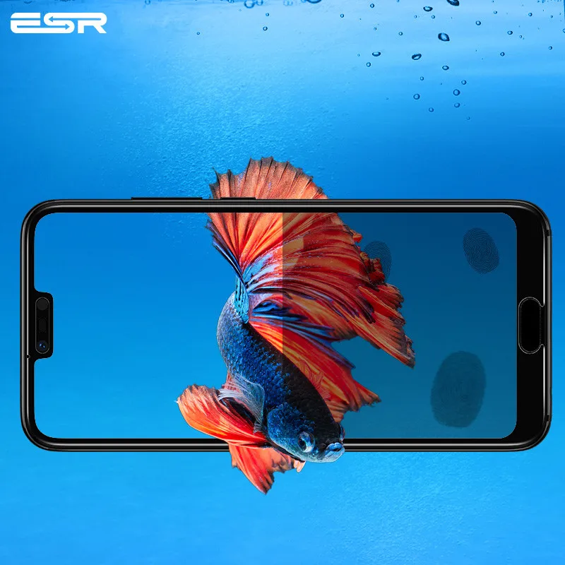 

For Huawei Honor 10 Tempered Glass ESR 3X Stronger Full Cover Screen Protector For Huawei Honor 10 Protective Glass 5.84 inch