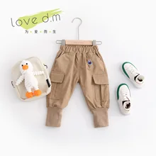 Весенне-осенние штаны для малышей длинные штаны леггинсы для маленьких девочек Одежда для новорожденных мальчиков шаровары одежда для малышей штаны для мальчиков