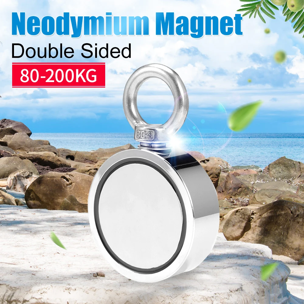 

Super Power Fishing Magnet Pot Hook Double Sided Round Magnet Materials Neodymium Magnetic Hook Deep Sea Salvage Magnetic Tool