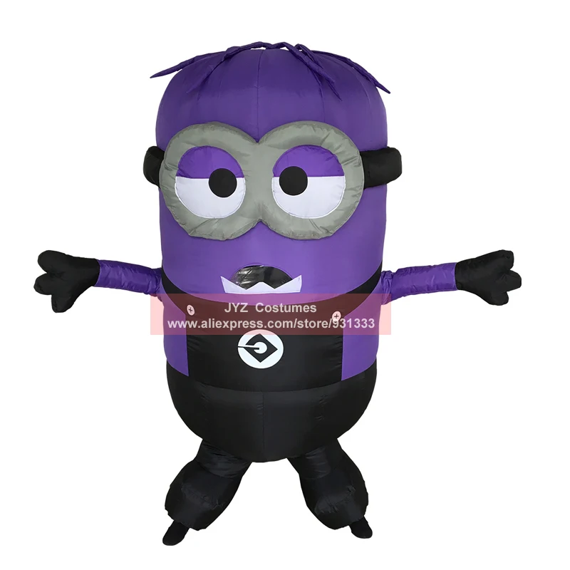 Inflatable Adult Minion Costume Halloween Cosplay Party Despicable Me Minion Costume Mascot Air blow Up Outfits Fancy Dress (4)
