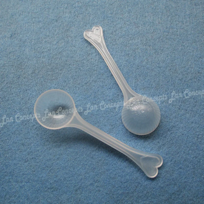 3g 6ml HDPE spoon plastic measuring scoop transparent 6