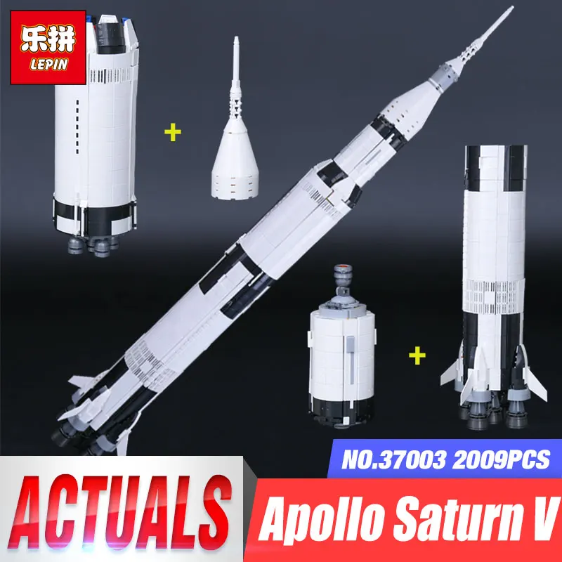 

Lepin 37003 1969Pcs Creative Series The Apollo Saturn V Launch Vehicle Set Children Educational Building Blocks Bricks Toy 21309