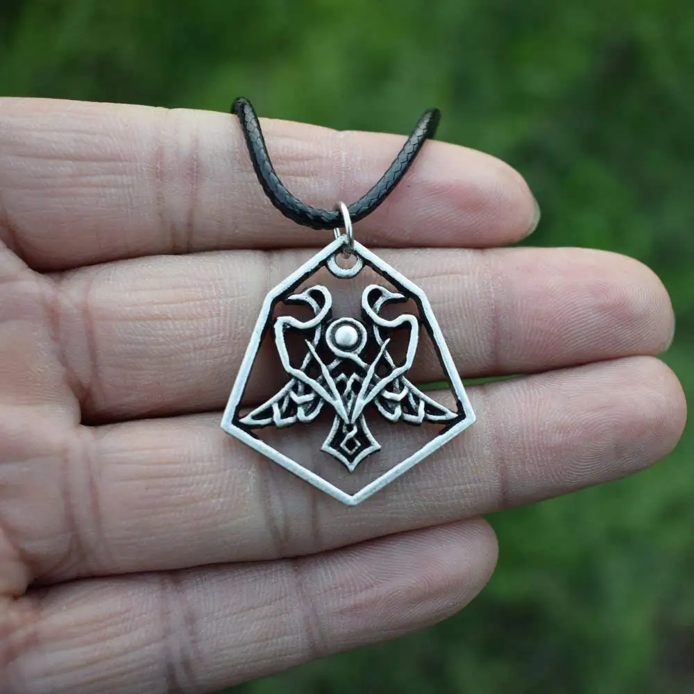 Подвеска SanLan Odin вороны Huginn и Muninn мужское Ожерелье Подвески ворона|Цепочки| |