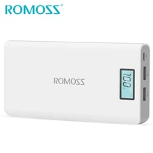 Внешний аккумулятор ROMOSS, 20000 мА/ч, Sense 6 Plus, внешний аккумулятор, Дополнительный внешний аккумулятор, запасная мощность, двойной USB, для samsung и iPhone