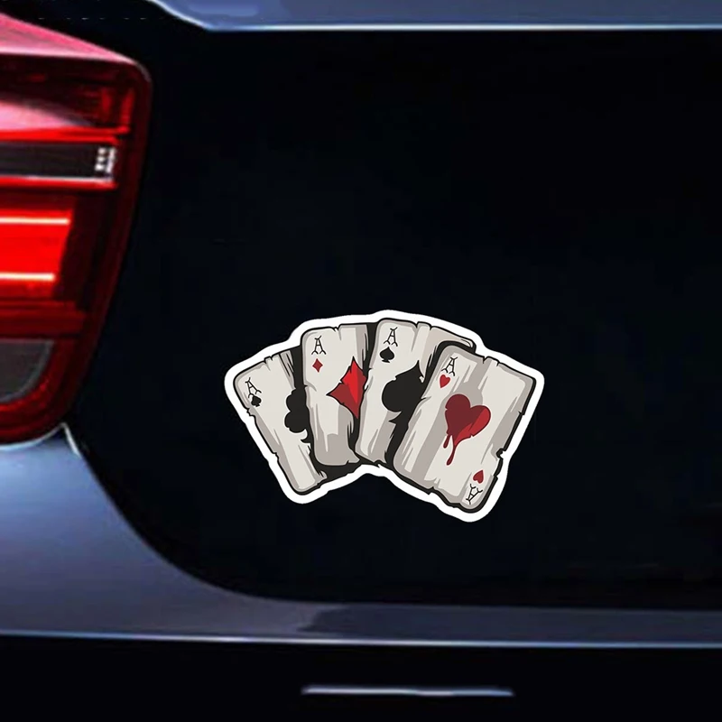 1x PET Graphics Playing Cards A Car Truck Window Laptop Helmet Decal Sticker