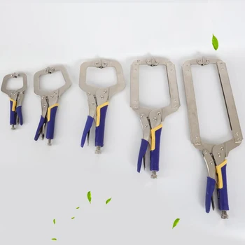 

6" 18" 9" 11" 14" C Type Metal Welding Pliers High Carbon Steel Vise Grip Welding Locking Plier Round Wood Tenon Locator