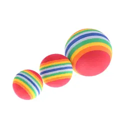Радуга Цвет EVA Материал мяч 3,5 см 4,2 см 6,3 см детские забавные игрушки поролоновой губки шары Детская уличная play 5 шт
