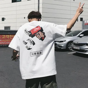 

Print Hip Hop Summer T Shirt Men Streetwear White Oversized O-Neck Funny Shirts Men Fashions Christmas Shirt Mens Workout Shirts