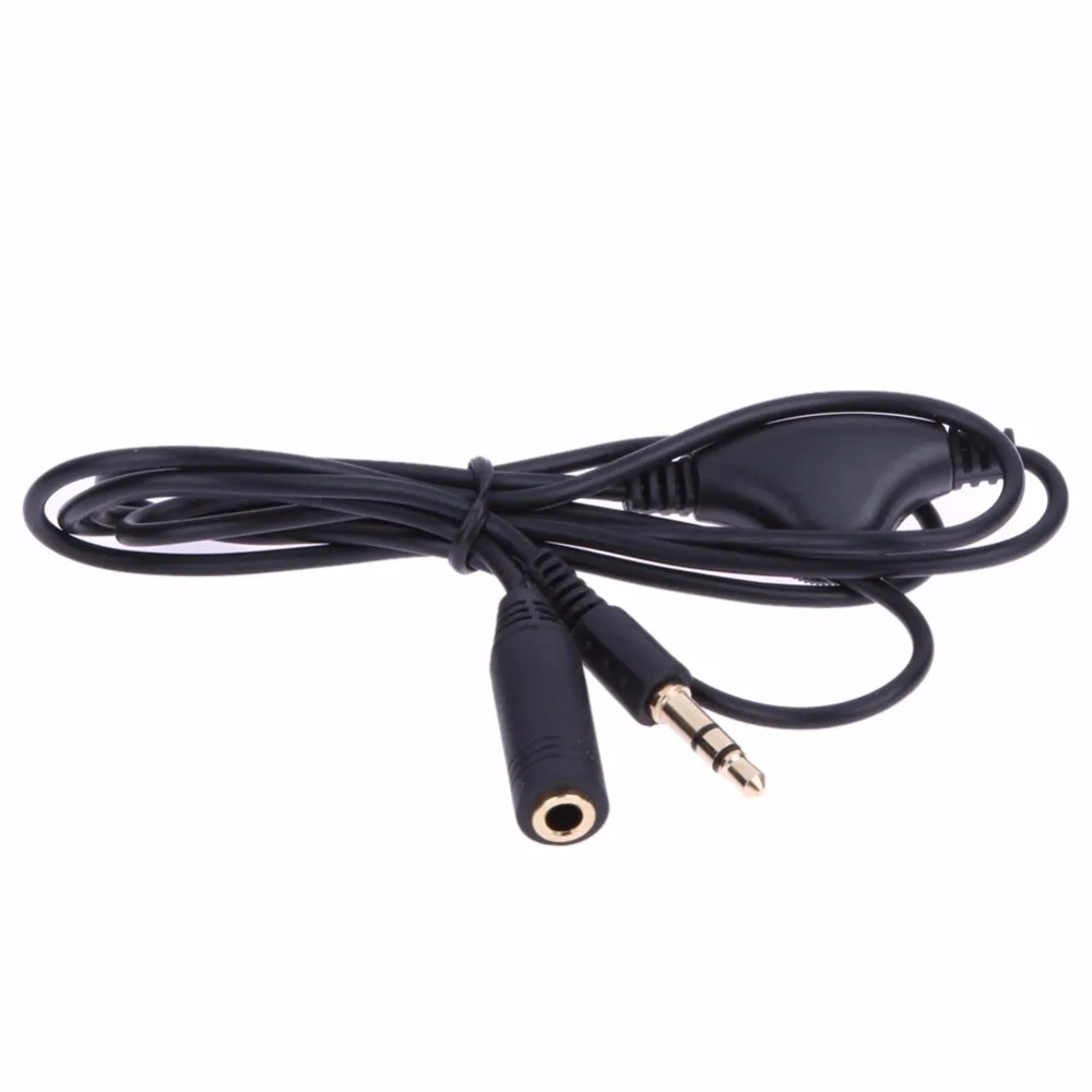 Headphone Extension Cord Cable Earphone In Line Volume Control Cable