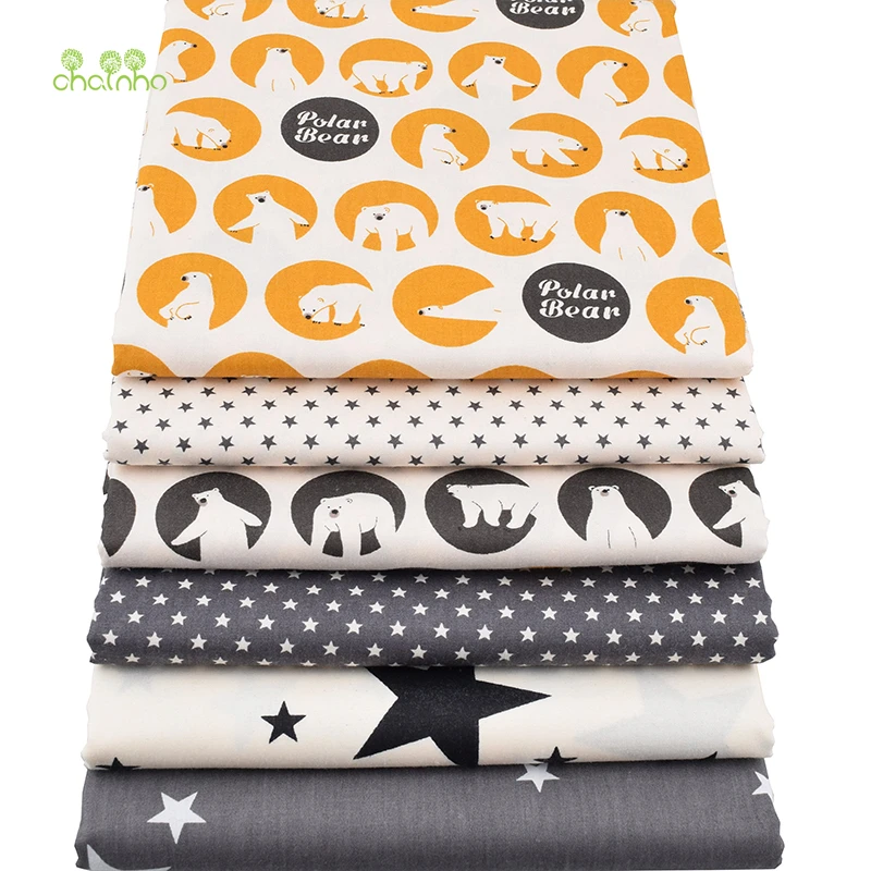 Chainho Cartoon Print Twill Cotton Fabric For DIY Quilting Sewing/Tissue Of Baby&ampChildren/Sheet Pillow Cushion Curtain Material | Дом и сад