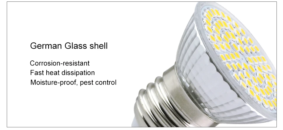 4W 6W 8W GU10 E27 220V LED Spotlight Bulb 2835 5730 SMD 54LEDs 72 LEDs Bulbs Lamp Light Glass Body For Indoor Led lamps lighting (8)