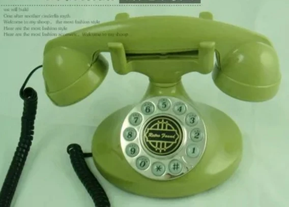 Европейский стиль первоклассный античный телефон Американский винтажный Модный телефон HA1922 - Цвет: Зеленый