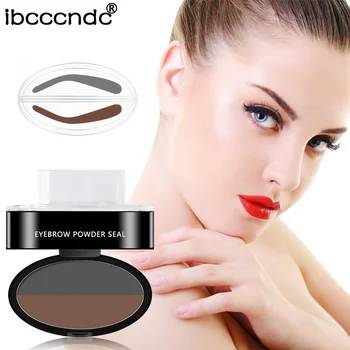 

Ibcccndc dual color seal eyebrow powder 9 colors black brown grey lazy seal waterproof long lasting eyebrow tattoo pen IB005