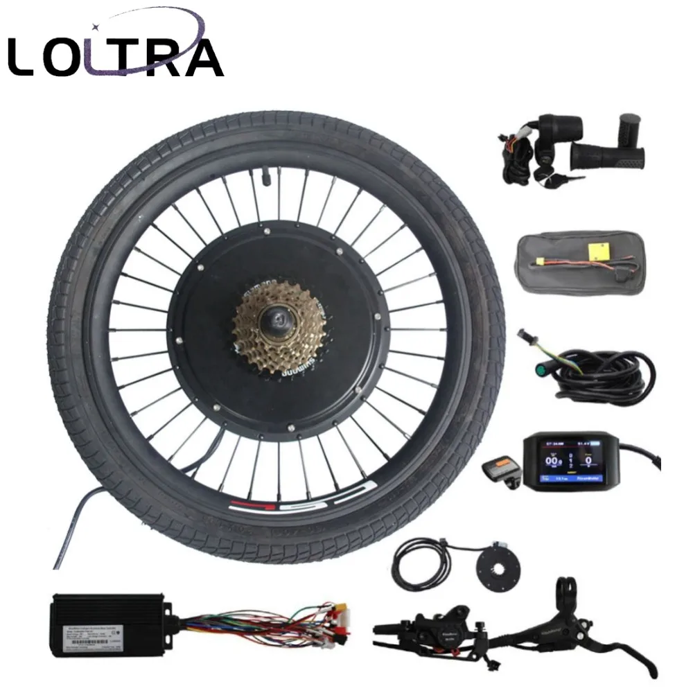 TFT Colour Display 60V 1000W 1500W Electric Bike Conversion Kit with 5 level PAS, speed limit