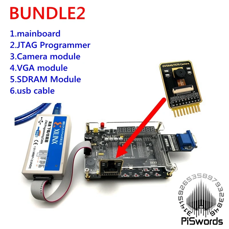 Макетная плата Xilinx spartan 6 FPGA макетная spartan6 XC6SLX9 с модулем SDRAM 256 Мб модуль камеры OV7670