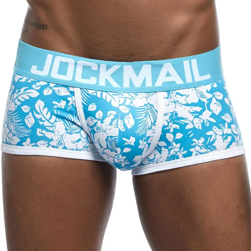 JOCKMAIL, сексуальное мужское нижнее белье, дышащие боксеры, шорты, набивные трусы, хлопковые мужские трусы, u-образная выпуклая сумка, Cueca, Гей Нижнее белье - Цвет: 27