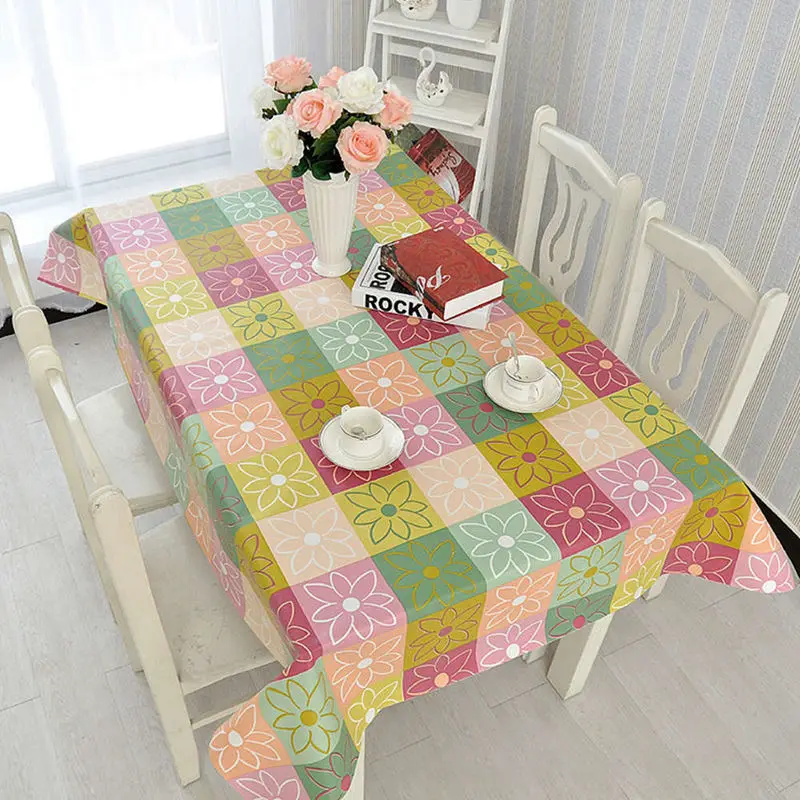 

New Decorative Table Cloth Pvc Rectangular Tablecloth Dining Waterproof Table Cover For Hotel Restaurant Home Kitchen Decoration
